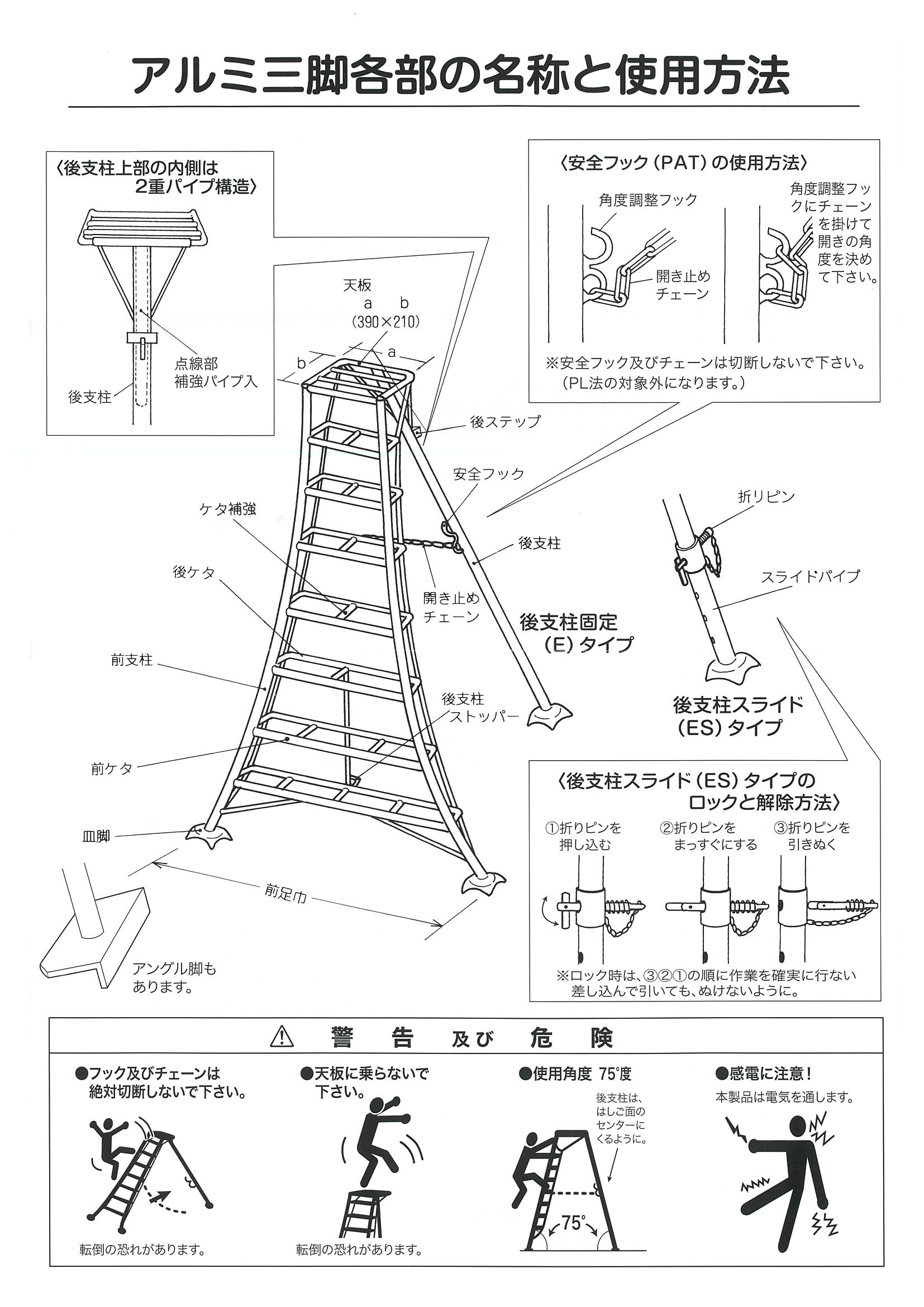 アルミ三脚 取扱説明書 | 株式会社ミツル